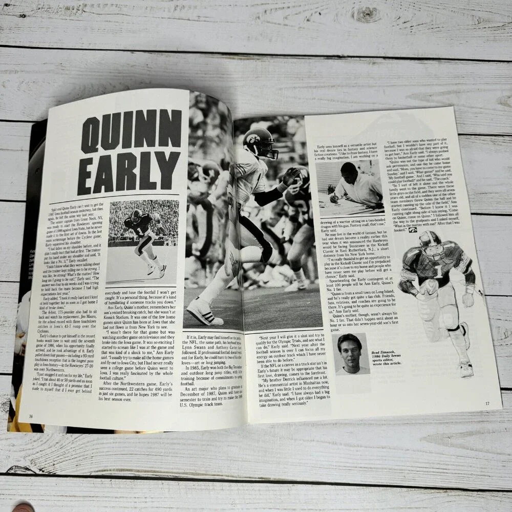 Iowa Hawkeyes Football 1987 Action Guide Vintage Official Program Big‎ Ten NCAA